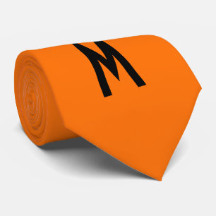 Simple Modern Neon Fluorescent Orange Tie