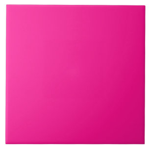 Simple Modern Neon Fluorescent Pink Ceramic Tile