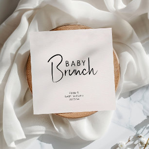Simple Modern Neutral Baby Brunch Napkins