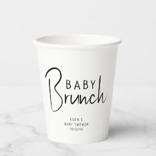 Simple Modern Neutral Baby Brunch Paper Cups