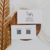 Simple Modern Neutral Baby Registry QR Codes