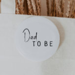 Simple Modern Neutral Baby Shower Dad To Be 6 Cm Round Badge<br><div class="desc">Celebrate your little one with our simple modern neutral baby shower dad to be button, featuring a minimalist black-and-white design that is modern and pretty. With its clean, boho-inspired aesthetic, the contemporary, gender-neutral vibe is perfect for welcoming a baby boy or girl in any season—whether it's fall, winter, spring, or...</div>