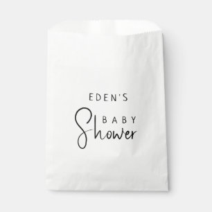 Simple Modern Neutral Baby Shower Favour Bag