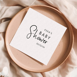 Simple Modern Neutral Baby Shower Napkin