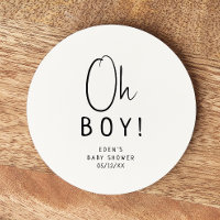 Simple Modern Neutral Baby Shower Oh Boy!