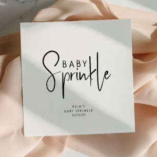 Simple Modern Neutral Baby Sprinkle Napkins