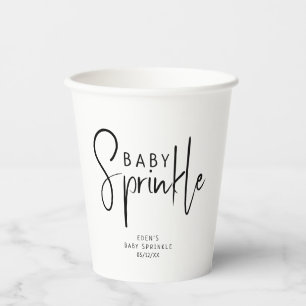 Simple Modern Neutral Baby Sprinkle Paper Cups
