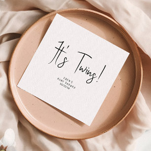 Simple Modern Neutral it's twins! Shower Napkins