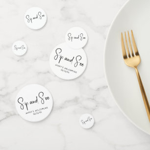 Simple Modern Neutral Sip And See Confetti