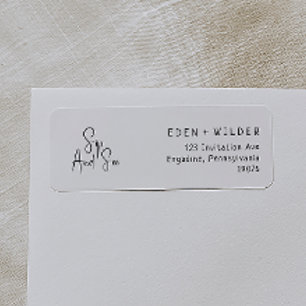 Simple Modern Neutral Sip And See Return Address Label