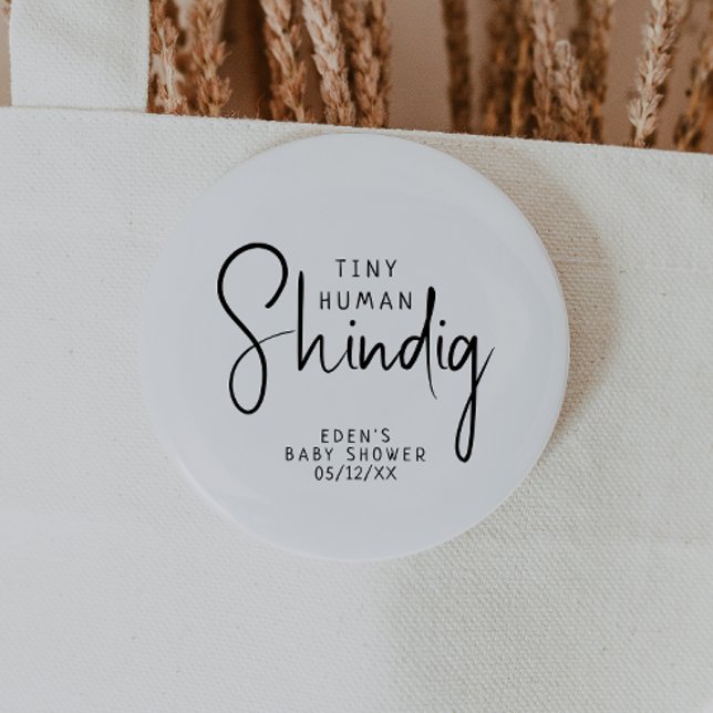 Simple Modern Neutral Tiny Human shindig 6 Cm Round Badge (Creator Uploaded)