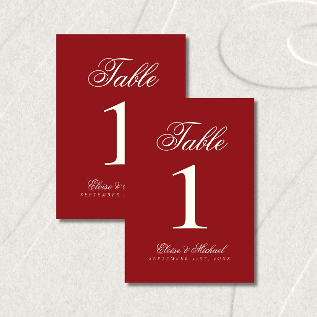 Simple Modern Old Money Wedding Table Number (Simple Modern Old Money Wedding Table Number)