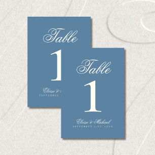 Simple Modern Old Money Wedding Table Number