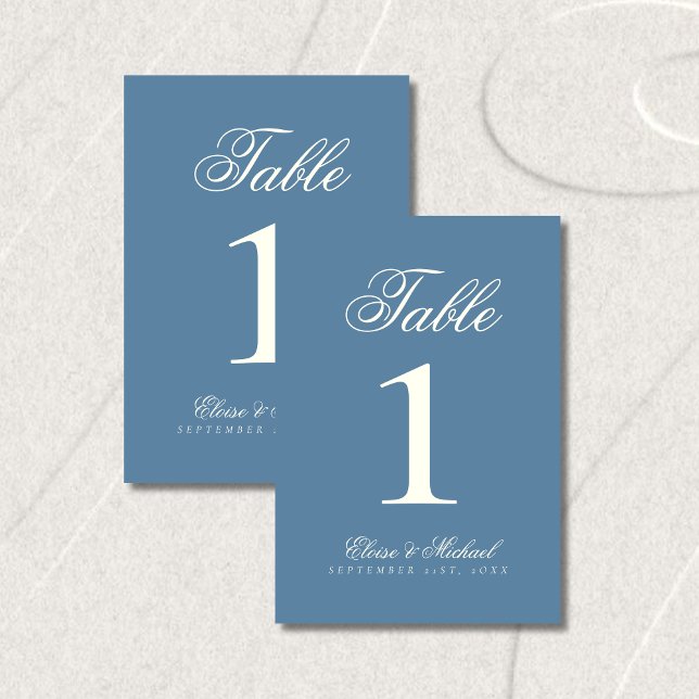 Simple Modern Old Money Wedding Table Number (Simple Modern Old Money Wedding Table Number)