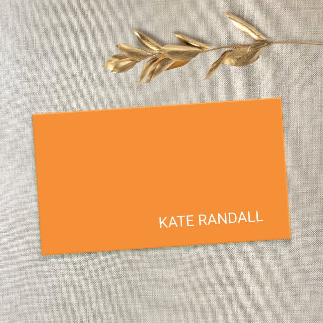 Simple Modern Orange Professional Networking Business Card (Creator Uploaded)