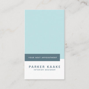 Simple Modern pastel Blue Geometric Appointment Card
