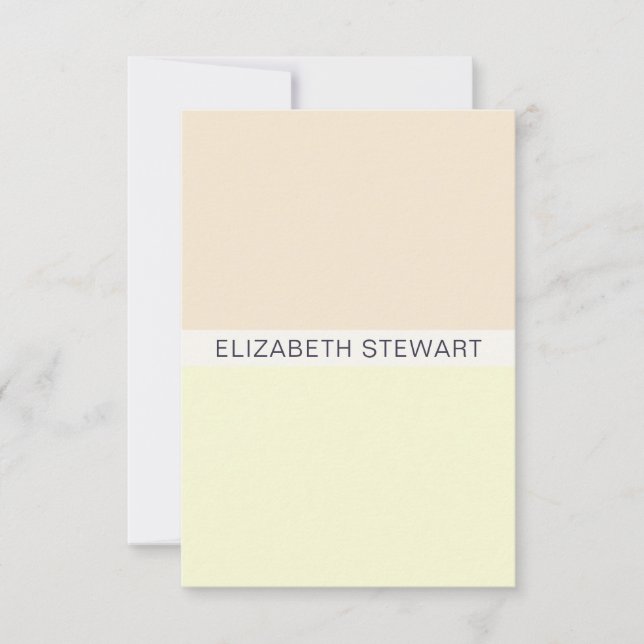 Simple Modern Peach Yellow Professional Card (Front)