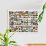 Simple Modern Personalised 108 Photo Collage Faux Canvas Print<br><div class="desc">Create your own personalised photo collage faux canvas print featuring 108 of your favourite pictures.</div>
