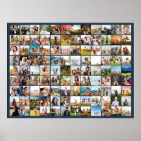 Simple Modern Personalised 108 Photo Collage