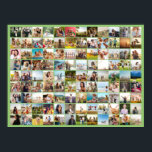 Simple Modern Personalised 108 Photo Collage Poster<br><div class="desc">Create your own personalised photo collage poster featuring 108 of your favourite pictures.</div>