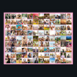 Simple Modern Personalised 108 Photo Collage Poster<br><div class="desc">Create your own personalised photo collage poster featuring 108 of your favourite pictures.</div>