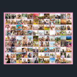 Simple Modern Personalised 108 Photo Collage Poster<br><div class="desc">Create your own personalised photo collage poster featuring 108 of your favourite pictures.</div>
