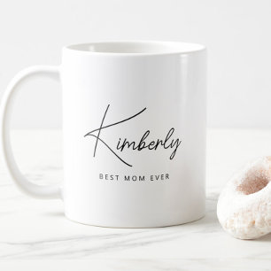 Simple Modern Personalised Best Mum Ever Coffee Mug