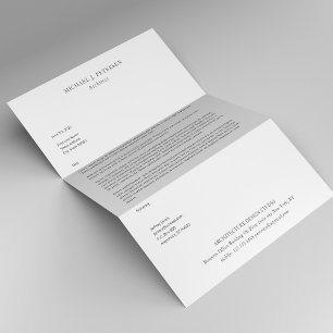 Simple modern personalised black and white custom letterhead