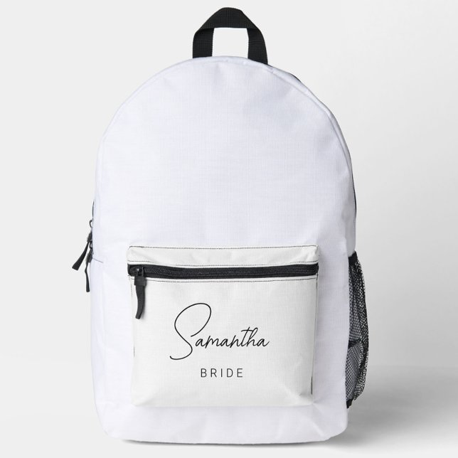 Simple Modern Personalised Bride Printed Backpack (Simple Modern Personalized Bride Backpack, Engagement Gift, Honeymoon, Newlywed Gift, Bachelorette)