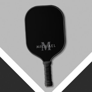 Simple Modern Personalised Name Initial Monogram Pickleball Paddle