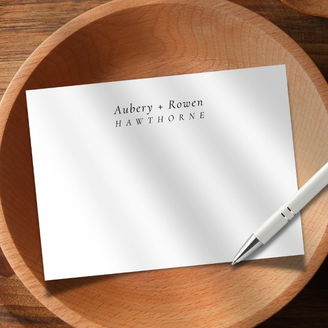 Simple Modern Personalised Names Couple Wedding Card (Creator Uploaded)