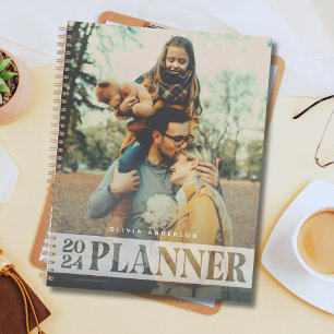Simple Modern Personalised Photo 2024 Overlay Planner