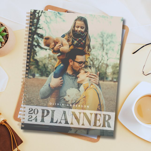 Simple Modern Personalised Photo | 2024 Overlay  Planner (Creator Uploaded)