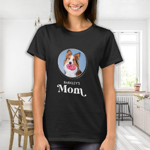 Simple Modern Pet Mum Custom Dog Photo T-Shirt