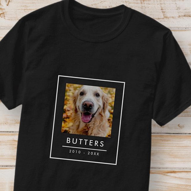 Simple Modern Pet Remembrance Memorial Photo T-Shirt (Creator Uploaded)