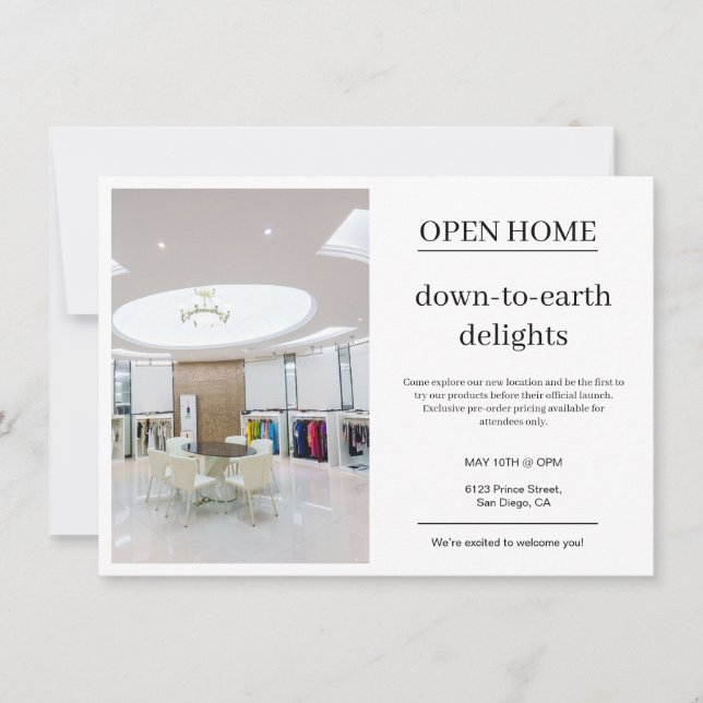 Simple Modern Photo Business Note Card (Front)