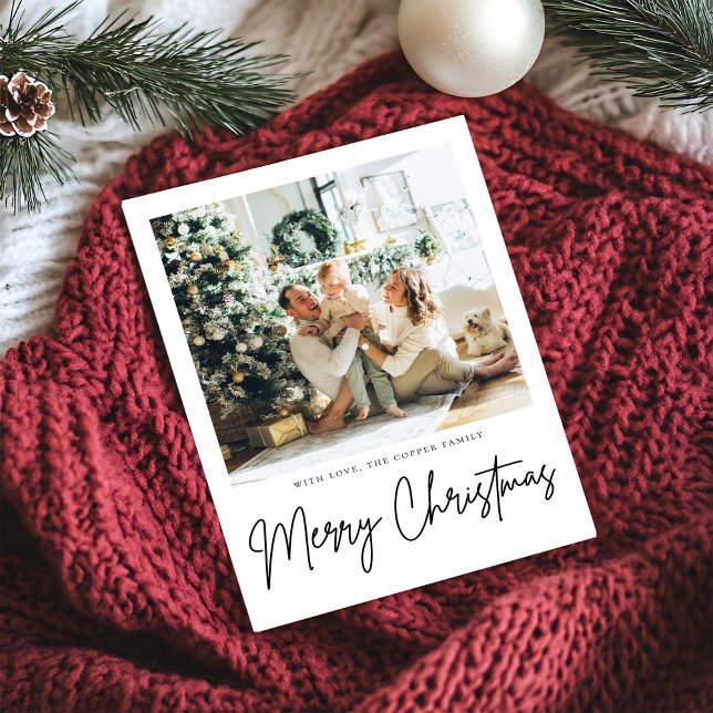 Simple Modern Photo Christmas Card (Creator Uploaded)