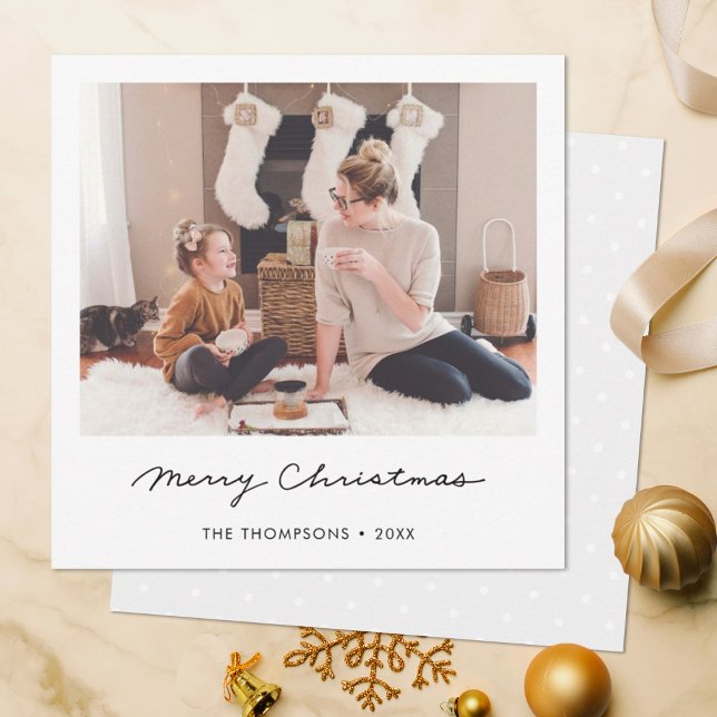 Simple Modern Photo Christmas Card Template (Creator Uploaded)
