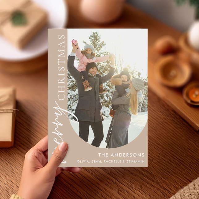 Simple Modern Photo Christmas Holiday Card (Creator Uploaded)