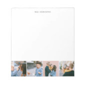 Simple Modern Photo Collage Notepad (Front)