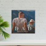 Simple Modern Photo Dad Family Minimalist Custom Faux Canvas Print<br><div class="desc">This design features a modern simple dad family photo,  basic minimalist typography text font,  simple easy picture frames,  chic memory momento gift print,  stylish trendy basic clean lines,  family father display photography,  create add your own photo,  design your own DIY,  minimal custom daddy papa father,  Instagram photos photography keepsake</div>