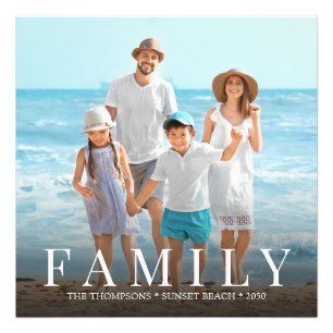 Simple Modern Photo Family Minimalist Custom Print