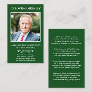 Simple Modern Photo Funeral Card