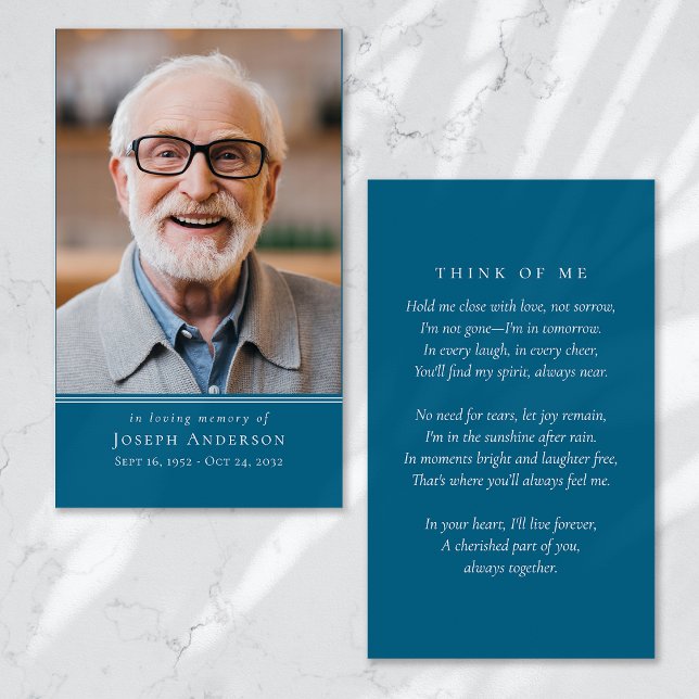 Simple Modern Photo Funeral Prayer Card (Creator Uploaded)