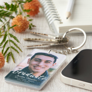 Simple Modern Photo Graduate Class Of Key Ring