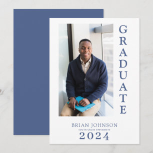 Simple Modern Photo Graduation Announcement