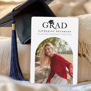 Simple Modern Photo Graduation Announcement