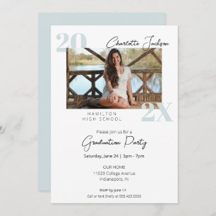 Simple Modern Photo Graduation Invitation