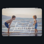 Simple Modern Photo Template Custom Family Name iPad Pro Cover<br><div class="desc">Simple Modern Photo Template Custom Family Name iPad Cover features your favourite photo with your personalised family name. Makes a fantastic gift for Christmas,  birthday,  anniversary,  Mother's Day,  Father's Day,  Grandparents Day and more. Personalise by editing the text in the text box provided. Designed by ©Evco Studio www.zazzle.com/store/evcostudio</div>
