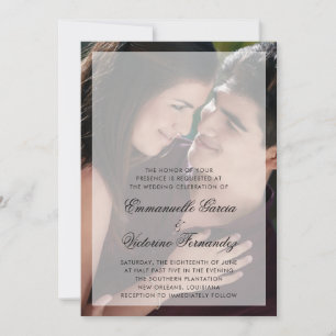 Simple Modern Photo Wedding Invitation